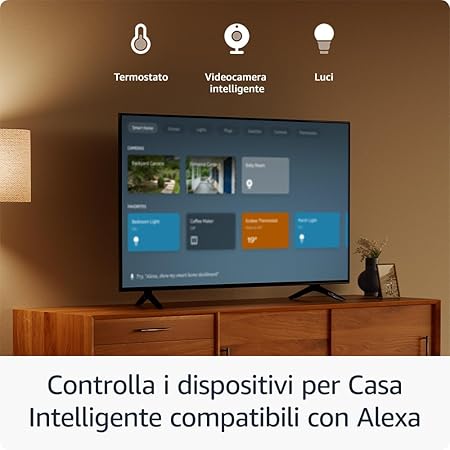 Amazon Fire TV Stick HD 8Gb TV gratuita e in diretta, telecomando vocale Alexa, alimentazione tramite TV, configurazione semplice, trova serie TV più velocemente con Alexa+