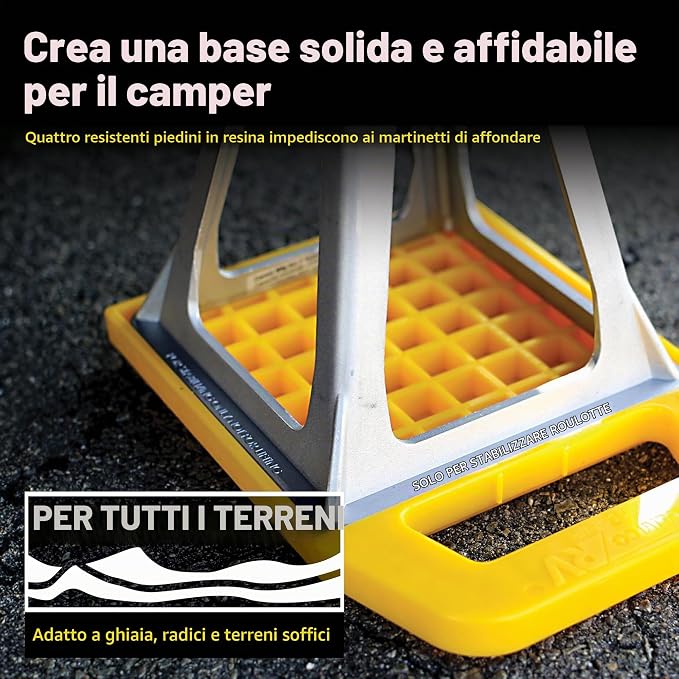 Camco 44595 Piastra di Supporto per Martinetto Stabilizzatore, Confezione da 4 Pezzi