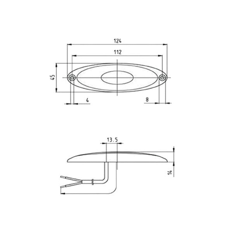 FANALE DINGOMBRO SIDE MARKER A LED ARANCIONE